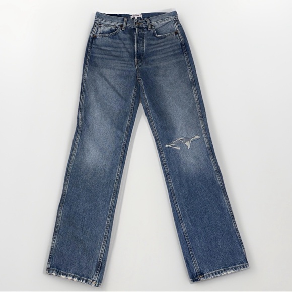 ReDone NWOT 90s High Rise Loose Fit Button Fly Jeans SZ 27 - Picture 6 of 11
